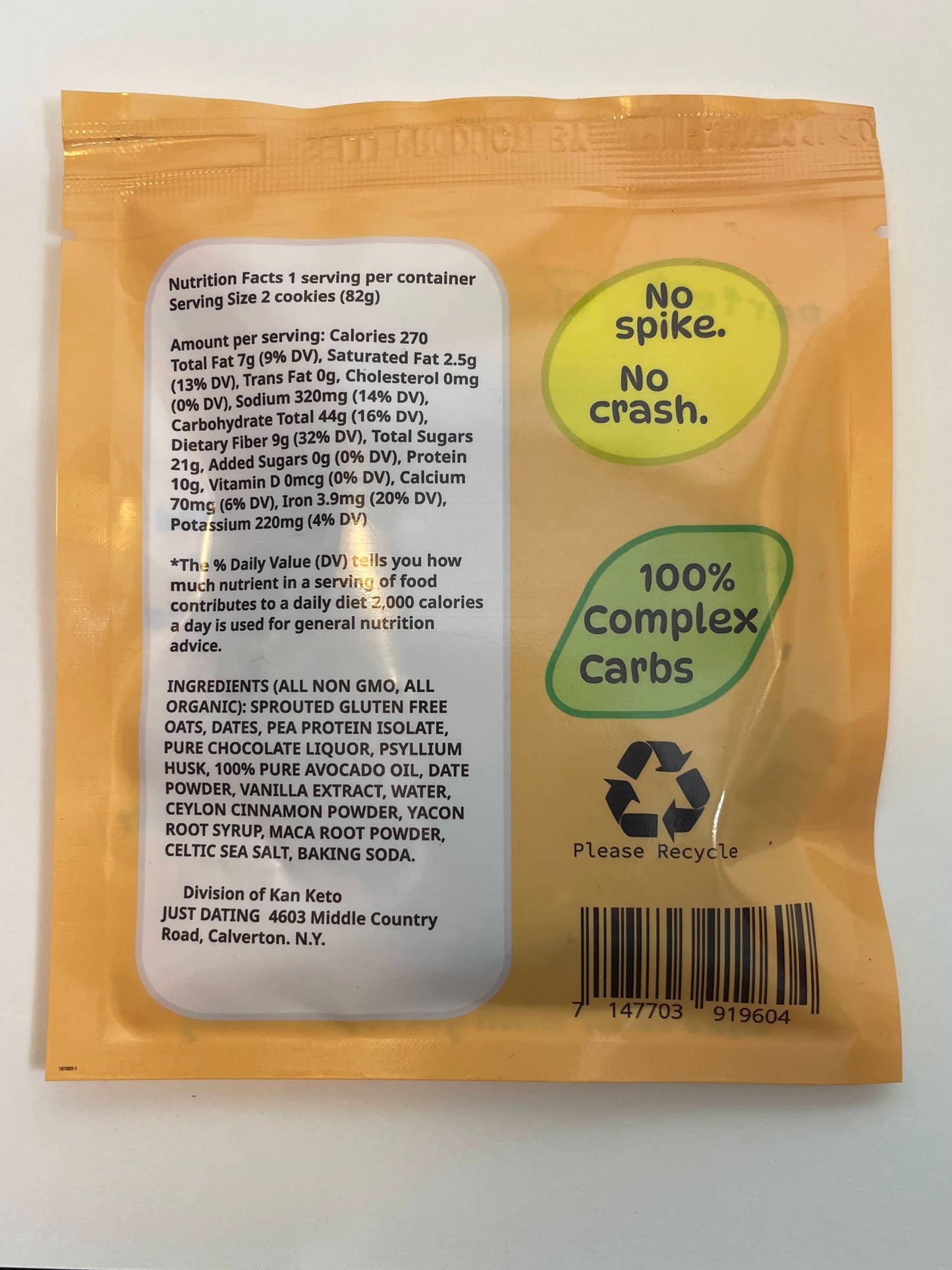 Cholate Chip Plant Based Gluten Free 10g Protein Organic